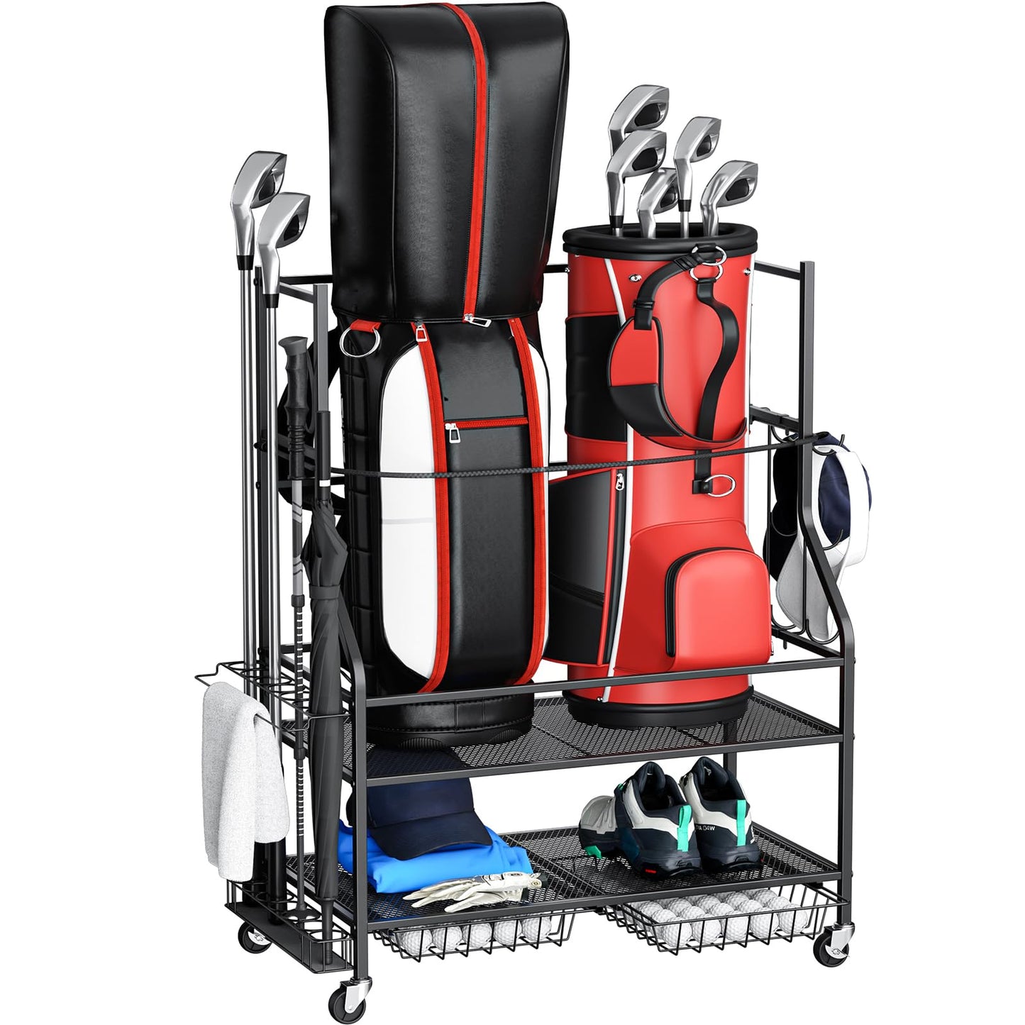 Two-Bag Golf Organizer Rack